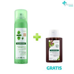 Klorane Suhi Šampon Kopriva 150ml + Šampon Kinin 100ml GRATIS