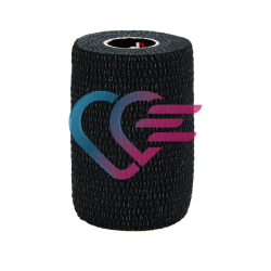 TAPE ZA BANDAŽU 10cm x 7m, EAB SPANDEX, CRNI